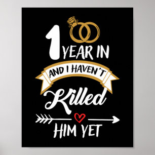 Jubiläumsgedanke für ihr 1-jähriges Jubiläum Poster