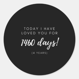 Jubiläumsgeschenk für die Freundin von Boyfriend Runder Aufkleber