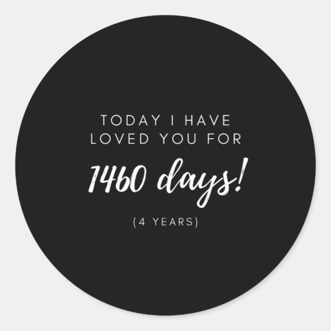 Jubiläumsgeschenk für die Freundin von Boyfriend Runder Aufkleber (Vorderseite)