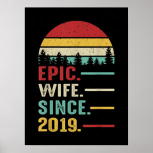 Jubiläumsgeschenk für Ihre epische Ehefrau Poster