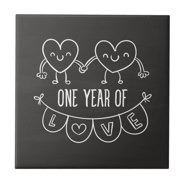 Jubiläumsgeschenk für Ihre Keramik Foto Tile Fliese (Vorderseite)