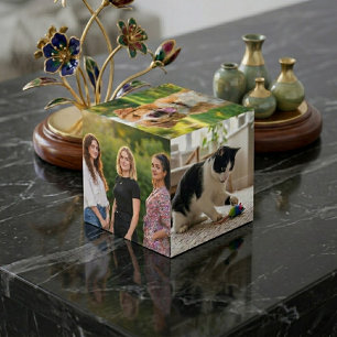 Jubiläumsgeschenk für Paare personalisierter Fotow Würfel