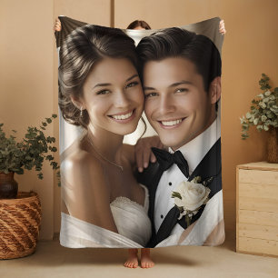 Jubiläumsgeschenk Sherpa Blanket Hochzeit Foto Ehe Sherpadecke