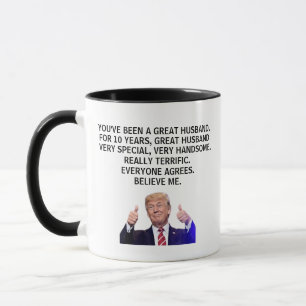 Jubiläumsgeschenke für Männer, 10 Jahre Tasse