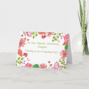 Jubiläumsjahr Adoption Blume Karte