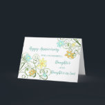 Jubiläumsjahr: Floral Daughter & Tochter Karte<br><div class="desc">Happy Hochzeitstag Karte für Tochter und Tochter im Gesetz mit hübschen Frühlingsblumen,  und herzlichen Vers.</div>