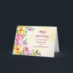 Jubiläumsjahr: Floral Daughter & Tochter Karte<br><div class="desc">Happy Hochzeitstag Karte für Tochter und Tochter im Recht mit rustikalen Land Blume und herzlichen Vers.</div>