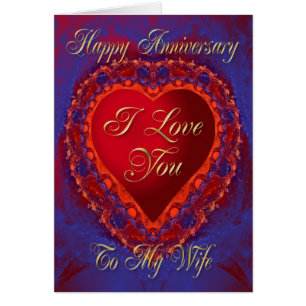 Jubiläumskarte für Ehefrau