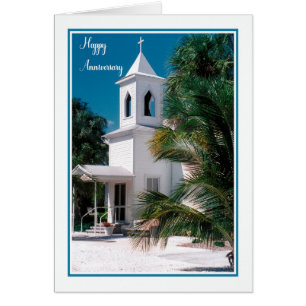 Jubiläumskarte für Ehefrau, Kleine Kirche
