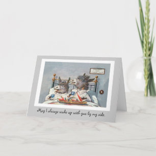 Jubiläumskarte für lustige Vintage Tiere Karte