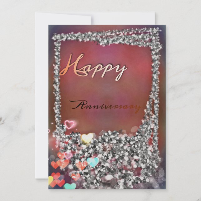 Jubiläumskarte für sie feiertagskarte (Vorderseite)