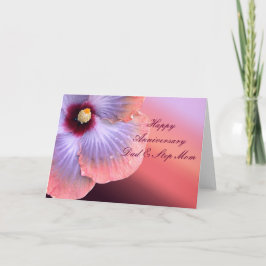 Jubiläumskarte für Vater und Step-Mama Karte