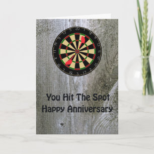 Jubiläumskarte mit Dart Board Karte