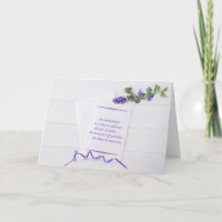 Jubiläumskarte mit violetten Blumen
