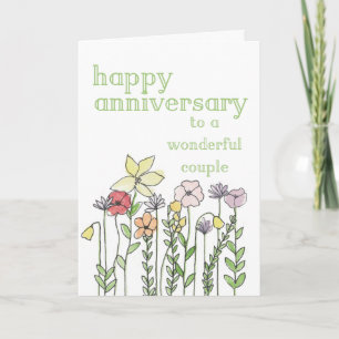 Jubiläumskarte - zu einem wunderbaren Paar Karte