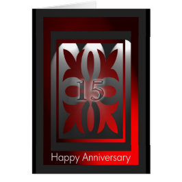 Jubiläumskarten 15 Jahre Rot und Schwarz