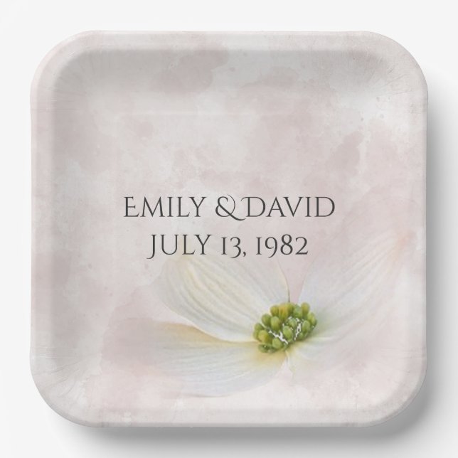 Jubiläumskosmos-Blume Pappteller (Vorderseite)