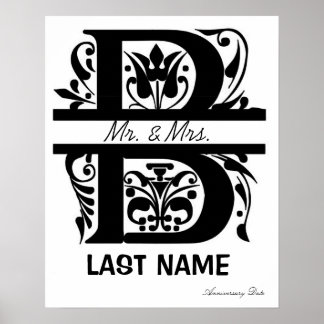 Jubiläumsmonogramm Poster