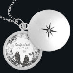 Jubiläumsnecklace zum Hochzeitstag Vintager Vögel  Medaillon<br><div class="desc">Keepake Necklaces wählen Sie entweder Silber Platin oder Sterling Silver</div>