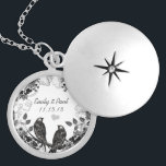 Jubiläumsnecklace zum Hochzeitstag Vintager Vögel  Medaillon<br><div class="desc">Keepake Necklaces wählen Sie entweder Silber Platin oder Sterling Silver</div>