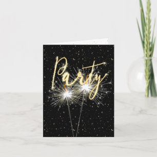 Jubiläumsparty-Funken-Einladung Karte