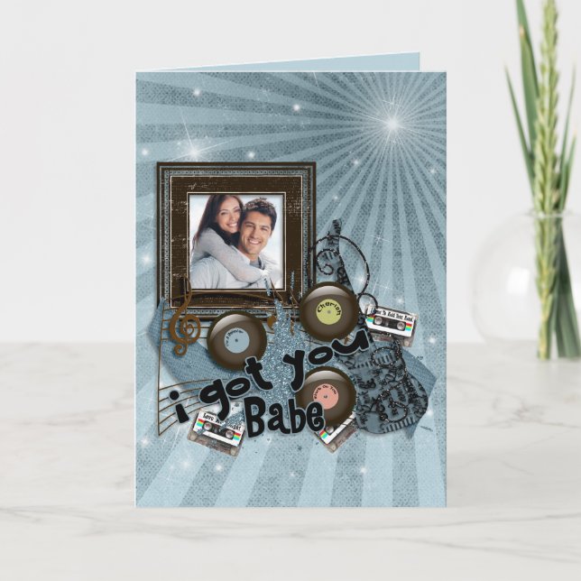 Jubiläumsrock 'n roll Foto Card Karte (Vorderseite)