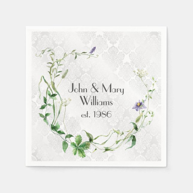 Jubiläumsschrei auf Damaske Serviette (Vorderseite)