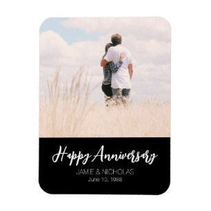 Jubiläumssonderfoto moderne stilvolle Hochzeit Magnet