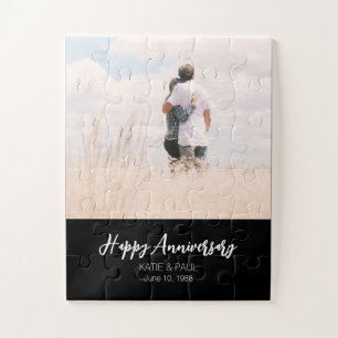 Jubiläumssonderfoto moderne stilvolle Hochzeit Puzzle