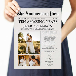 Jubiläumszeitung Geschenk Vow Renewal Programm Flyer