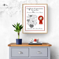 Jubiläumszeugnis für die Liebe