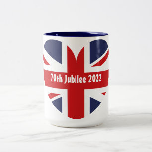 Jubilee 2022 Britische Flagge Zweifarbige Tasse