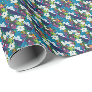 Jubilee Blue Pattern Geschenkpapier