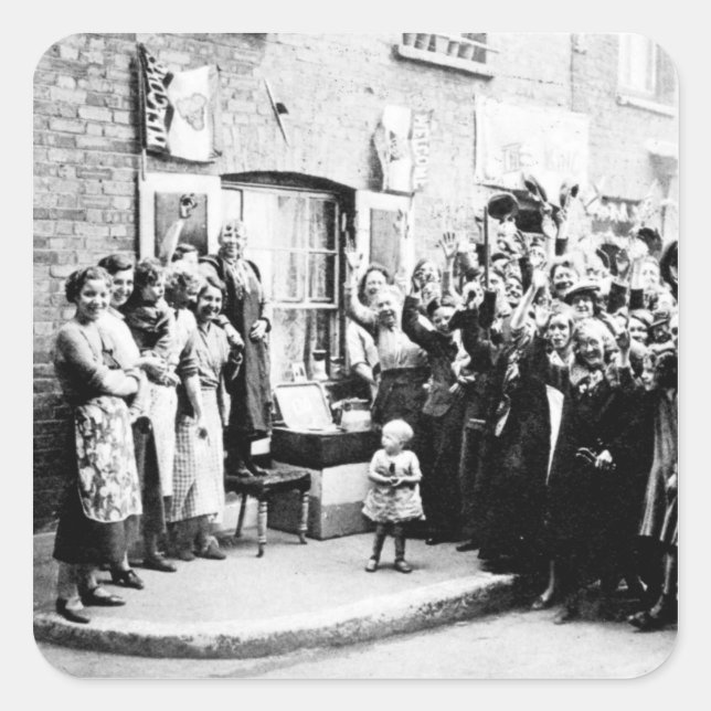 Jubilee Decoration in der Ost-End Quadratischer Aufkleber (Vorderseite)