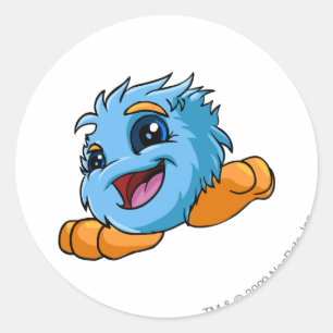 JubJub Blue Runder Aufkleber