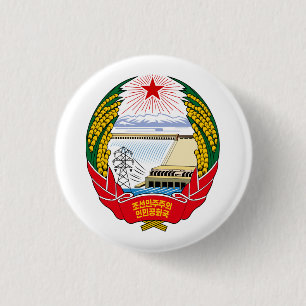 Juche Emblem DPRK Nordkorea sozialistischer Button