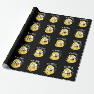 Juck-Käse Lustiger Käse Wortspiel Dunkler Hintergr Geschenkpapier