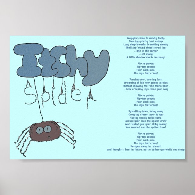 juckende Spinne Poster (Vorne)