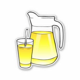 Jucksaft und Glastumbler Aufkleber