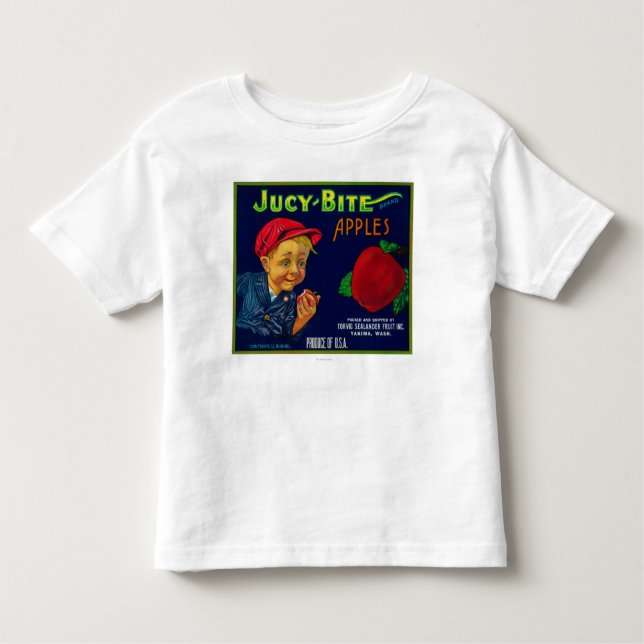 Jucy Biss-Apple-Kiste LabelYakima, WA Kleinkind T-shirt (Vorderseite)