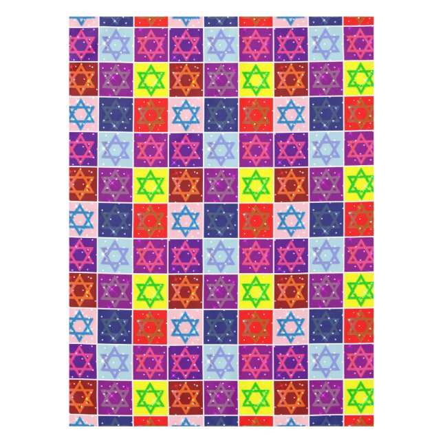 Judaia Tablecloth - Jüdischer Urlaub - Chanuka Ges Tischdecke (Vorderseite)