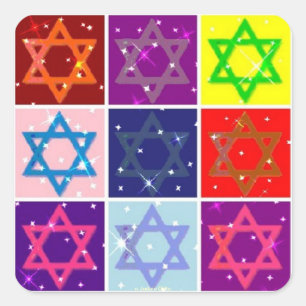 JUDAIC GIFTS - POP ART - JEWISH STARS - STICKER