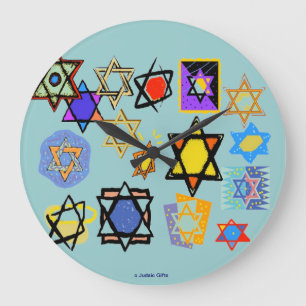 JUDAIC WALL CLOCKS - JUDISCHE URLAUB - BESTE GIFTS GROßE WANDUHR