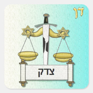 Judaica 12 Stämme Israel Dan Kunst Quadratischer Aufkleber
