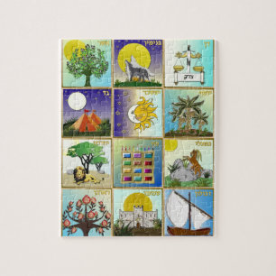 Judaica 12 Stämme Israels Kunst Puzzle