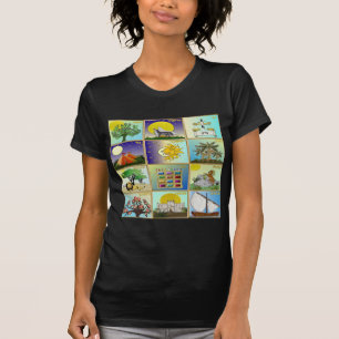 Judaica 12 Stämme Israels Kunstpaneele T-Shirt