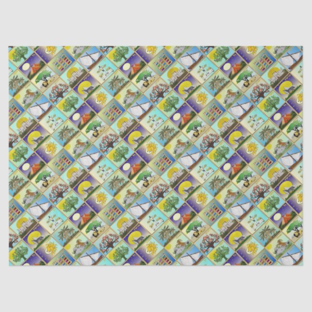 Judaica 12 Tribes of Israel Art Print Seidenpapier (Vorderseite)