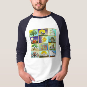 Judaica 12 Tribes of Israel Art Print T-Shirt