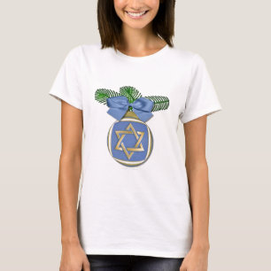 Judaica Chanukka Davidstern Ornamentendruck T-Shirt
