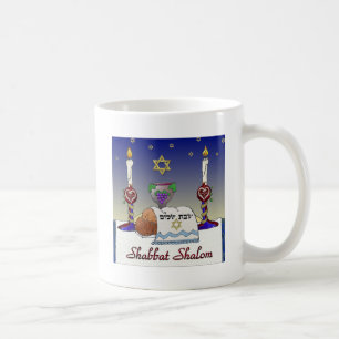 Judaica Shabbat Schalom Kunst Druck Kaffeetasse